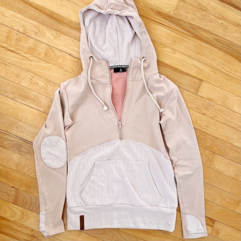 & Hooded Elbow Patch Sweatshirt - XS